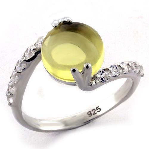 JCEAS1123 High-Polished 925 Sterling Silver Ring with Synthetic Cat Eye in Amethyst