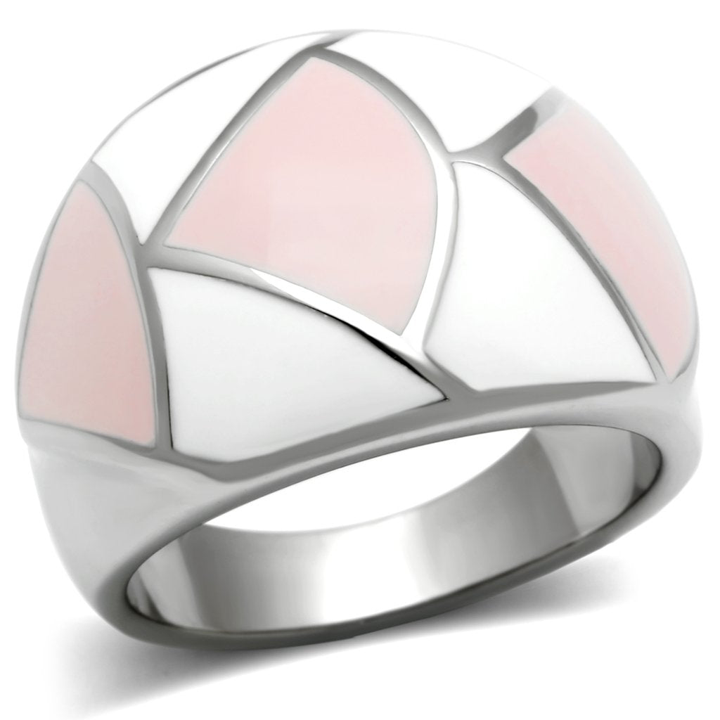 JCE508 High polished (no plating) Stainless Steel Ring with Epoxy  in Multi Color